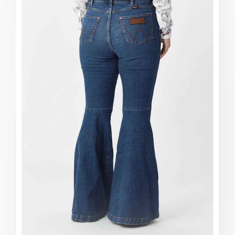 Wrangler Retro The Green Jean High-Rise Flare Trousers 33x32 NWT